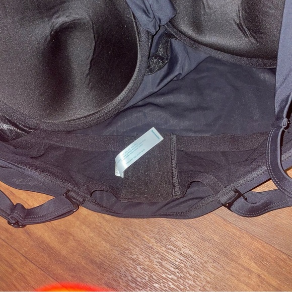 Cacique Tankini Top 40DDD Knot Front Black Swim Top Underwire Support - Picture 4 of 6